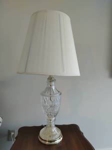 lot 52 image: Pair Of Glass Table Lamps