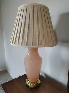 lot 74 image: Pink Glass Table Lamp