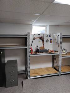 lot 123 image: Three Pallet Racking Shelves