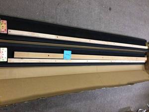 Baxton Studio Atlas Black Faux Leather Full Platform Bed BSL098-Full-Black Customer Returns See Pictures