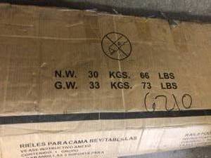 B594-97 Ashley Furniture Ralene - Medium Brown King Upholstered Rails Customer Returns See Pictures
