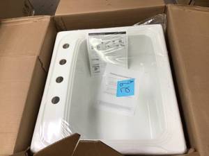 Thermocast Wellington Drop-in Acrylic 25.in 4-Hole Single Bowl Kitchen Sink in White Customer Returns See Pictures
