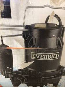 Everbilt 13 HP Cast Iron Sump Pump Customer Returns See Pictures