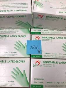 Anyu disposable latex gloves 100 Ct  BoxesCustomer Returns See Pictures