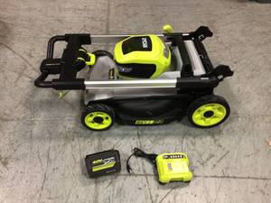 40V HP Brushless 21 in. Battery Walk Behind Push Lawn Mower with 7.5 Ah Battery and Rapid Charger by RYOBI Customer Returns See Pictures
