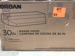 Broan� 30-Inch Ductless Under-Cabinet Range Hood, Black Customer Returns See Pictures