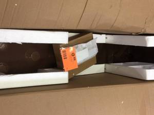 ELLO&ampALLO 53 in. 4-Jet Shower Panel System with Shelf LED Rainfall Waterfall Head Handshower and Bidet Sprayer in Silver Black Customer Returns See Pictures