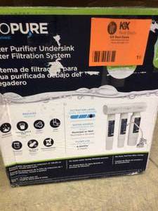 EcoPure Water Purifier Under Sink Drinking Water Filter System Customer Returns See Pictures