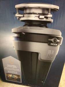 MOEN Chef Series 1-HP Continuous Feed Garbage Disposal with Integrated Lighting and Sound Reduction Customer Returns See Pictures