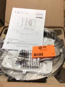 Tosca Decorative Brushed Nickel 80 CFM Ceiling Mount Bathroom Exhaust Fan with LED Light Customer Returns See Pictures