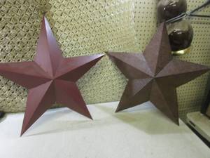 lot 14 image: (RMC) 2 Metal Hanging Stars  Approx...