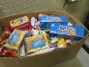 lot 125 image: (C-2) Box Full of Assorted Snacks C...