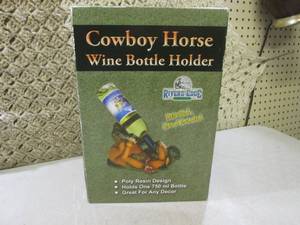 lot 146 image: (F-2) Cowboy Horse Wine Bottle Hold...