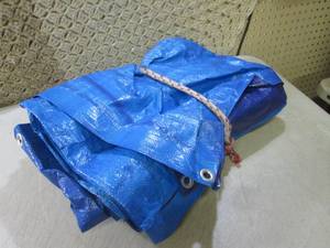 lot 266 image: (EC1) 10 ft x 12 ft Blue Tarp...