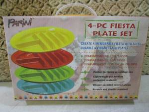 lot 270 image: (F-0) Parini 4pc Fiesta Plate Set N...