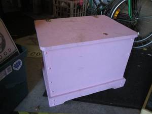 lot 296 image: (A-1) Wood Toy Box with Assorted To...