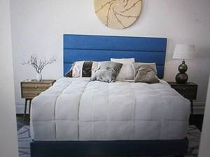 napoli king platform bed blue open ...