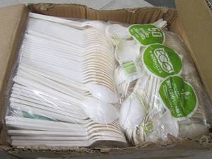 case of plastic spoons...
