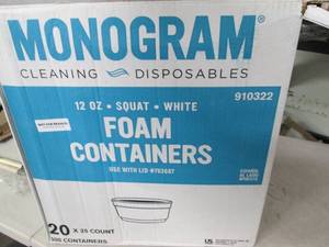 case of foam containers 500 in case...