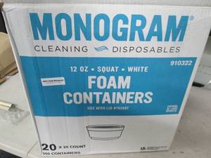 case of foam containers 500 in case...