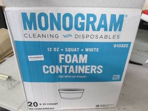 case of foam containers 500 in case...