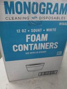 case of foam containers 500 in case...