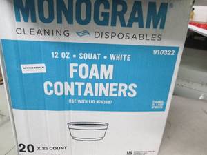 case of foam containers 500 in case...