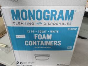 case of foam containers 500 in case...