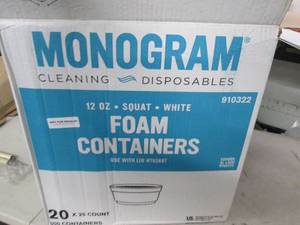 case of foam containers 500 in case...