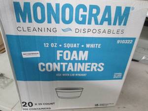 case of foam containers 500 in case...
