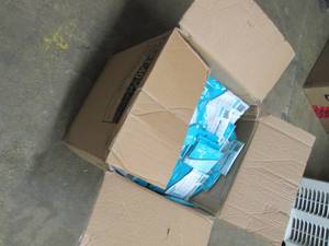 box of disposable masks...