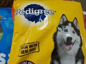 Pedigree Bag of Dog Food- bag was d...
