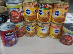 10 cans Dog Food...
