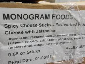 11 lb. Box Spicy Cheese Sticks...