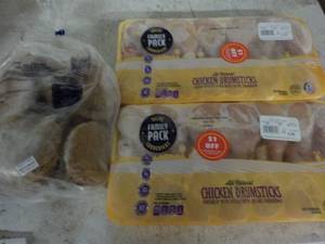 2 Frozen PKgs Chicken Drumsticks an...