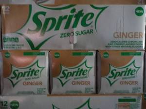 4 - 12 pks Sprite Ginger Zero Sugar...