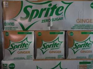4 - 12 pks Sprite Ginger Zero Sugar...