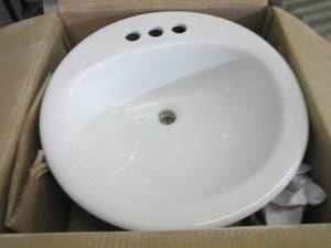 Glacier Bay Drop-In Bathroom Sink i...