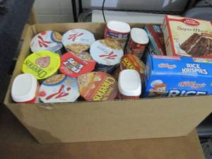 Box of Assorted Breakfast Cereals &...