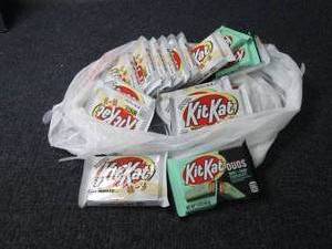 White & Mint Kit Kat Bars...