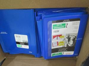 Large Box of Assorted Blue Folders...
