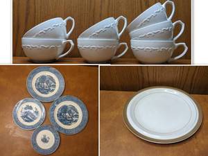 Vintage Plates and Saucers-Currier & Ives And More