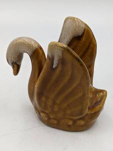 Vintage Signed Anna Van Briggle Drip Glaze Ceramic Swan
