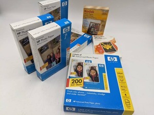 Large Collection of HP and Kodak Photo PaperNew in Boxes