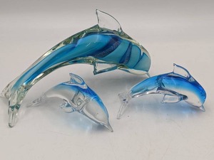 3 Stunning Vintage Fifth Ave Crystal Dolphins
