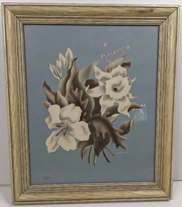 2 Beautiful Custom Framed Floral Painting Signed by Artist