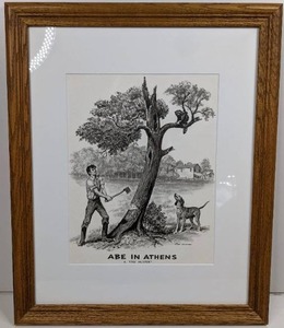 Vintage Custom Framed Print Abe In Athens by Lloyd Ostendorf