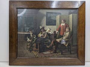Vintage Custom Framed A. Schroder Reproduction & Murrillos The Good Shepherd In a Baroque Frame