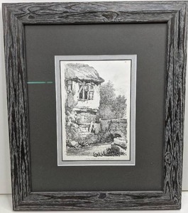 Vintage Prints-Vintage Custom Framed Rubbing by J. Dickenson Peter Sonnavaters Disgrace at Stockholm Print Cromwell Engraved by H. Balding from the Statue by M. Noble Vintage Custom Framed Tugboats and Ships Prin