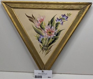 Inverted Triangle Floral Painting